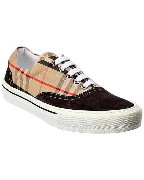 burberry wilson vintage check canvas sneakers|burberry check cotton sneakers.